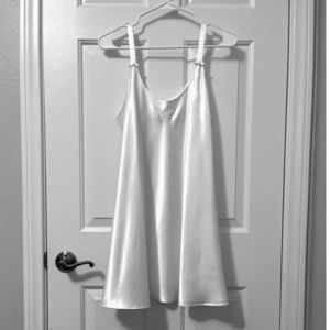 Vintage Christian Dior White Satin Nightgown - Large